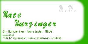 mate wurzinger business card